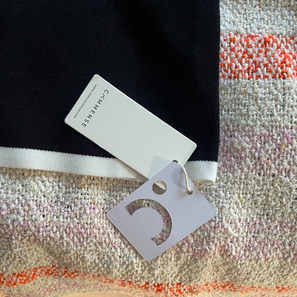 NWT Commense Black/White Contrast Button Sleeveless Mini Sweater Dress - Picture 8 of 13